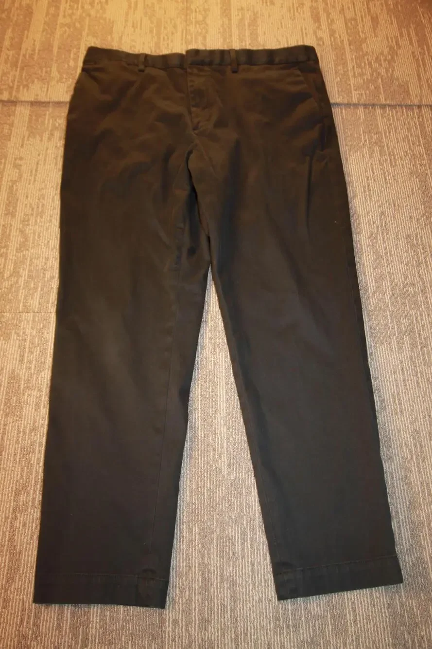 Banana Republic Mason Athletic Pants Mens 36x30 Black Chino Tapered Leg Casual